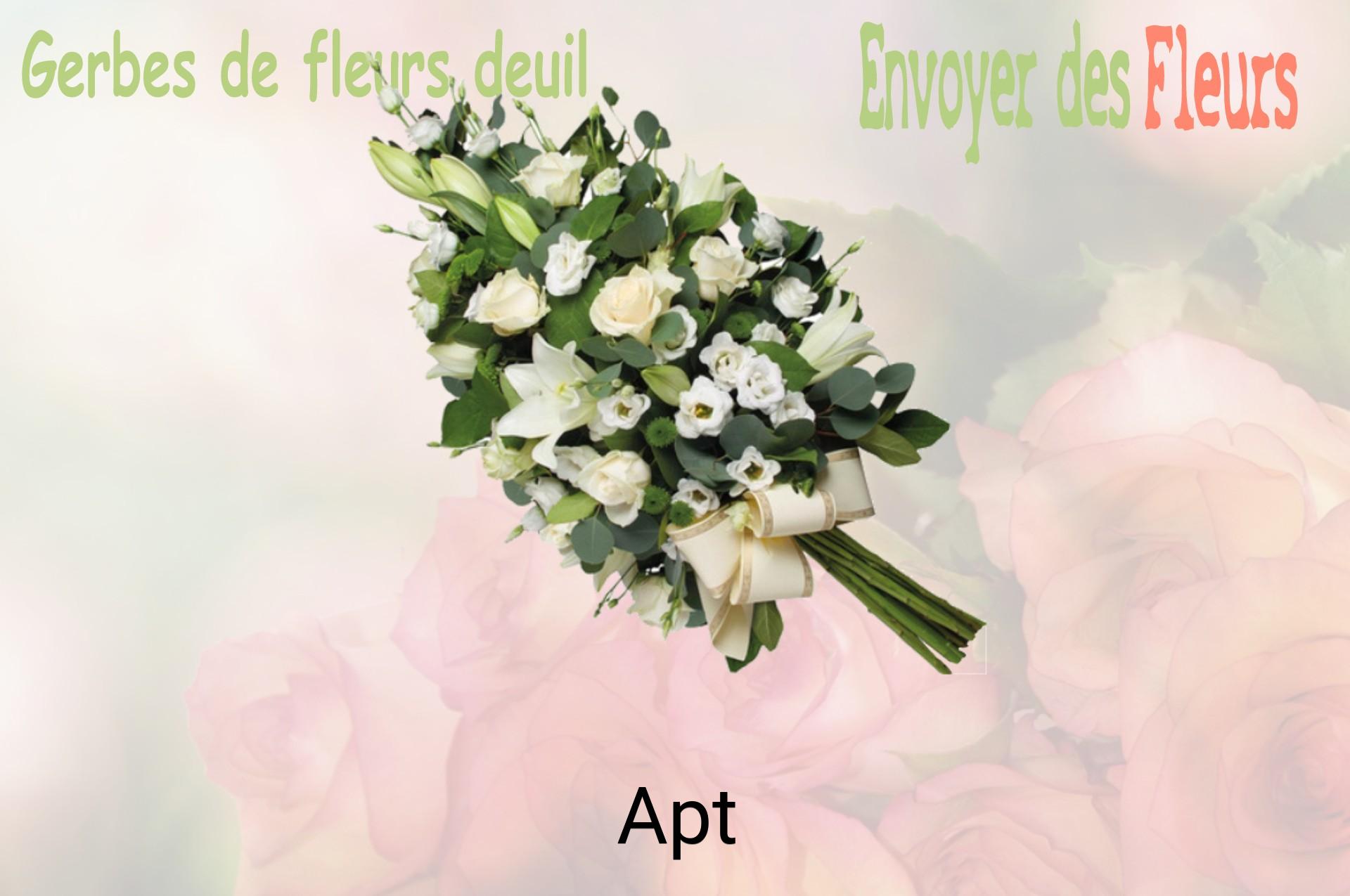 Gerbe de fleurs de deuil livrée à Apt
